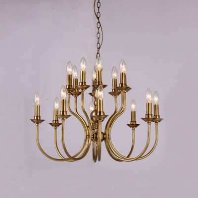 卡莎圖9月家裝特惠 D0540全銅蠟燭吊燈，點(diǎn)亮典雅家居生活